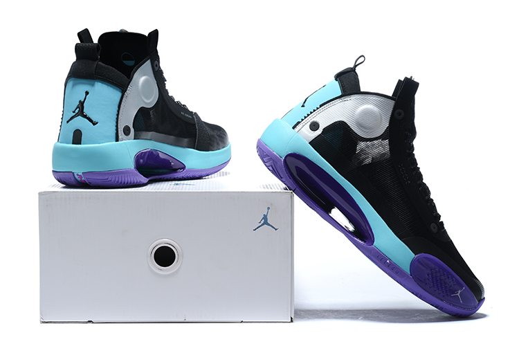 2020 Men Air Jordan XXXIV Black Purple Shoes